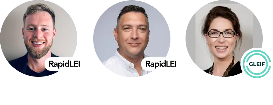 Webinar Presenters - RapidLEI GLEIF